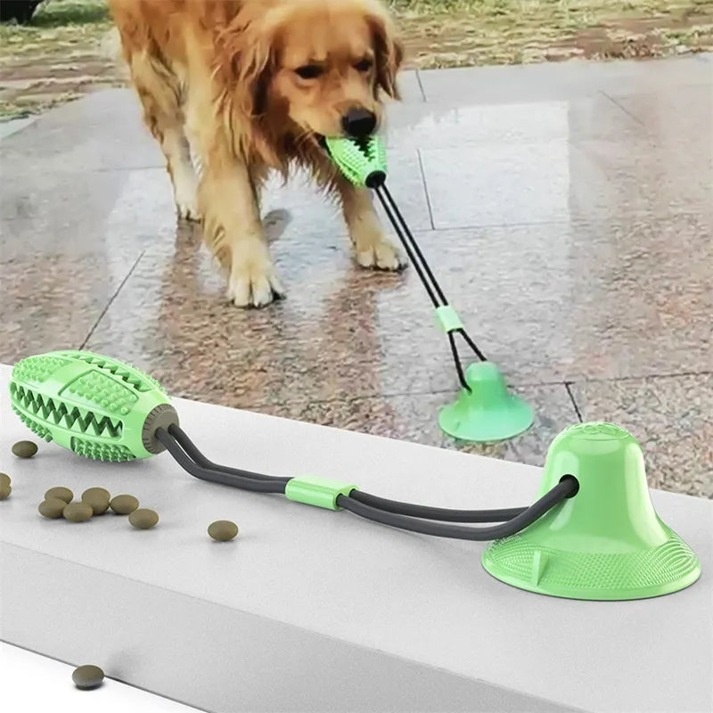 Suction Cup Interactive Dog Toy – Tug & Chew Ball for Solo Play