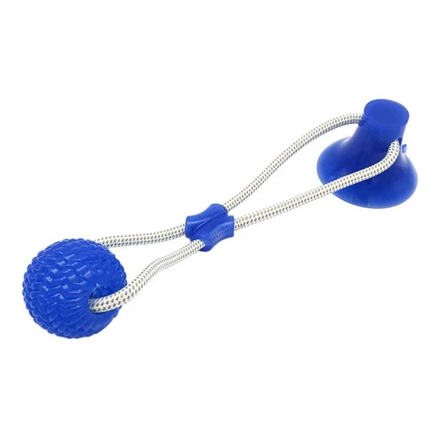 Suction Cup Interactive Dog Toy – Tug & Chew Ball for Solo Play