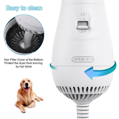 2-in-1 Portable Dog Hair Dryer – Gentle At-Home Grooming Tool