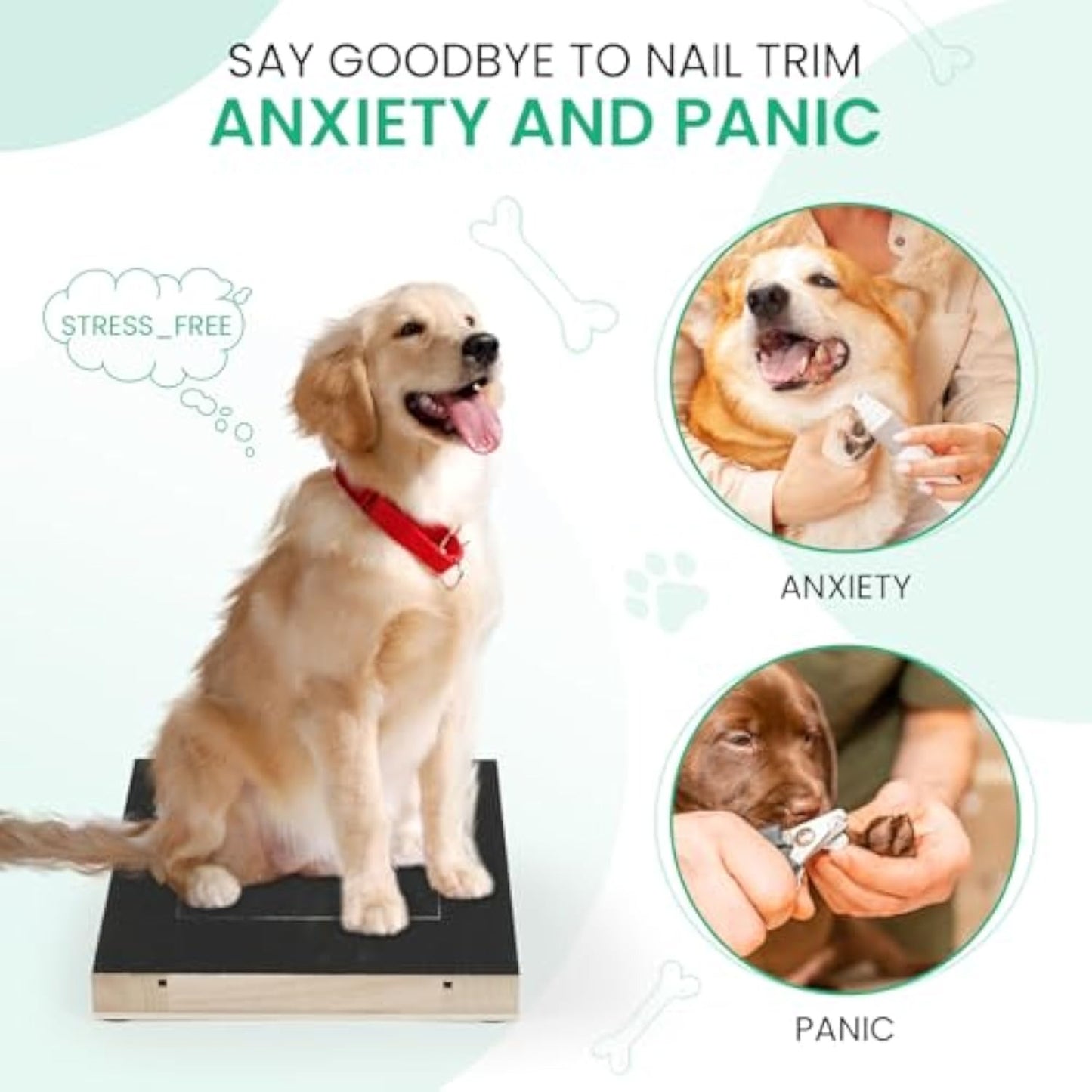 Dog Nail Grinder Scratch Board with Treat Box – Self-Serve Nail Care