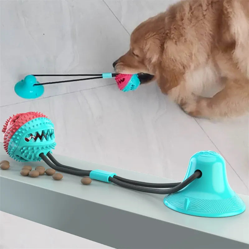 Suction Cup Interactive Dog Toy – Tug & Chew Ball for Solo Play