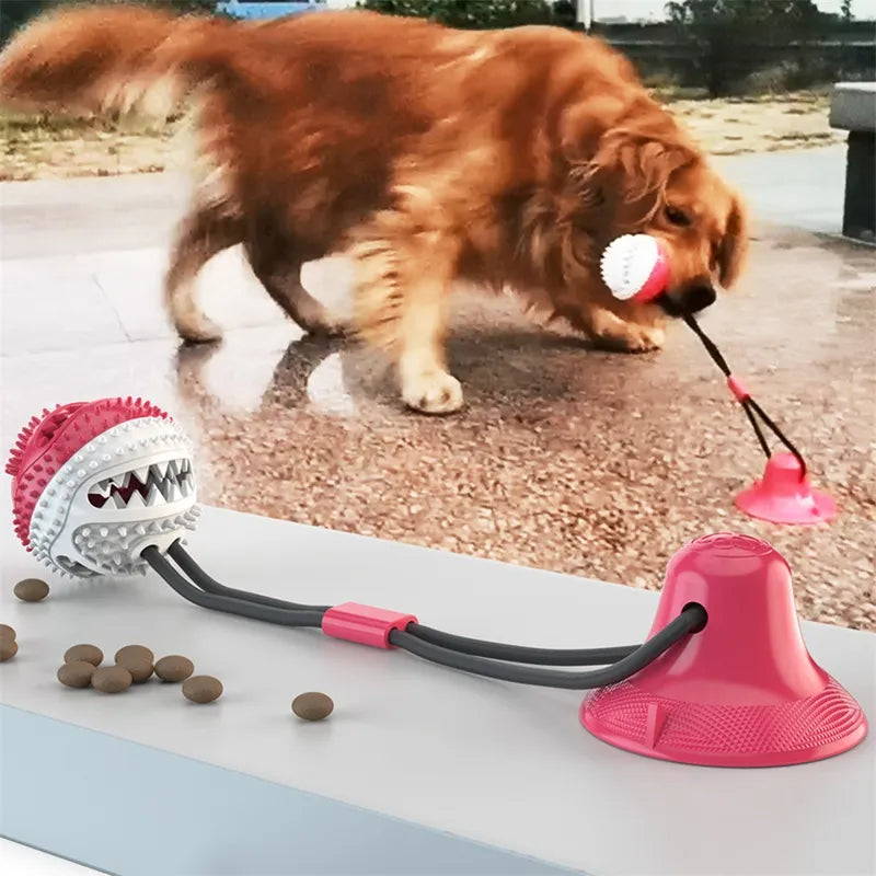 Suction Cup Interactive Dog Toy – Tug & Chew Ball for Solo Play