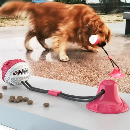 Suction Cup Interactive Dog Toy – Tug & Chew Ball for Solo Play