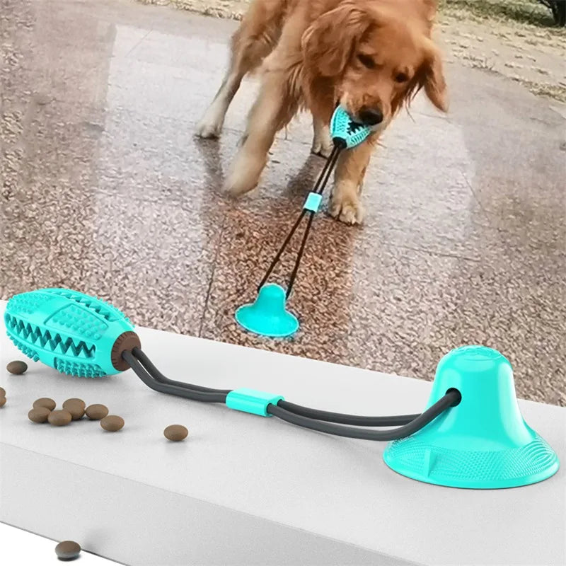Suction Cup Interactive Dog Toy – Tug & Chew Ball for Solo Play