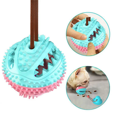 Suction Cup Interactive Dog Toy – Tug & Chew Ball for Solo Play