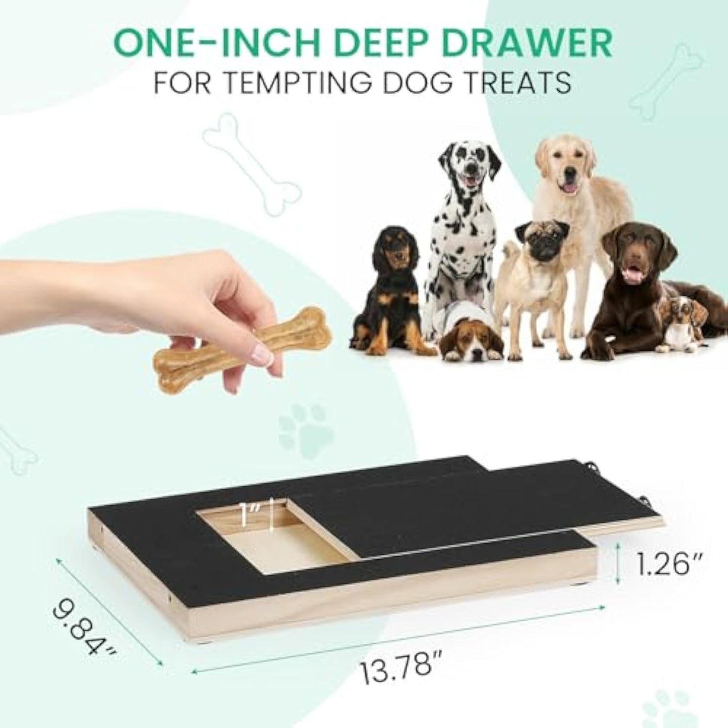 Dog Nail Grinder Scratch Board with Treat Box – Self-Serve Nail Care