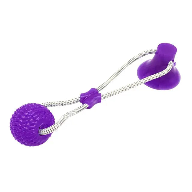 Suction Cup Interactive Dog Toy – Tug & Chew Ball for Solo Play