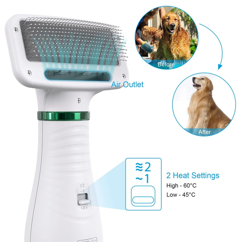2-in-1 Portable Dog Hair Dryer – Gentle At-Home Grooming Tool